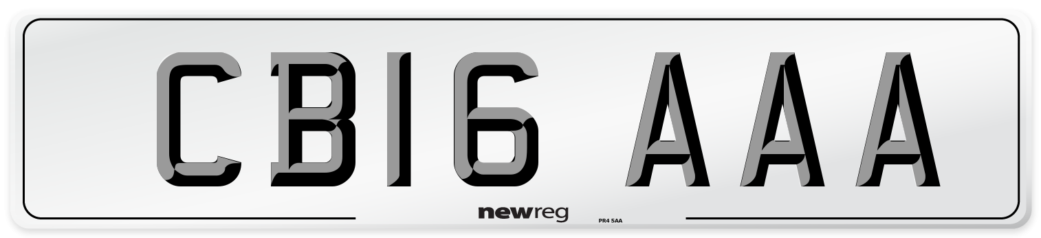 CB16 AAA Number Plate from New Reg